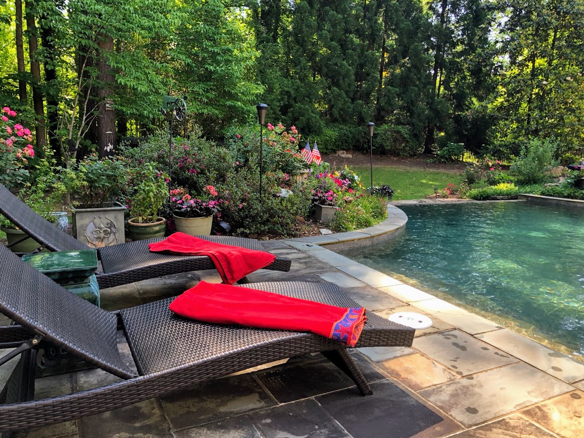 We use tiki torches filled with citronella oil in our backyard to keep the mosquitoes away