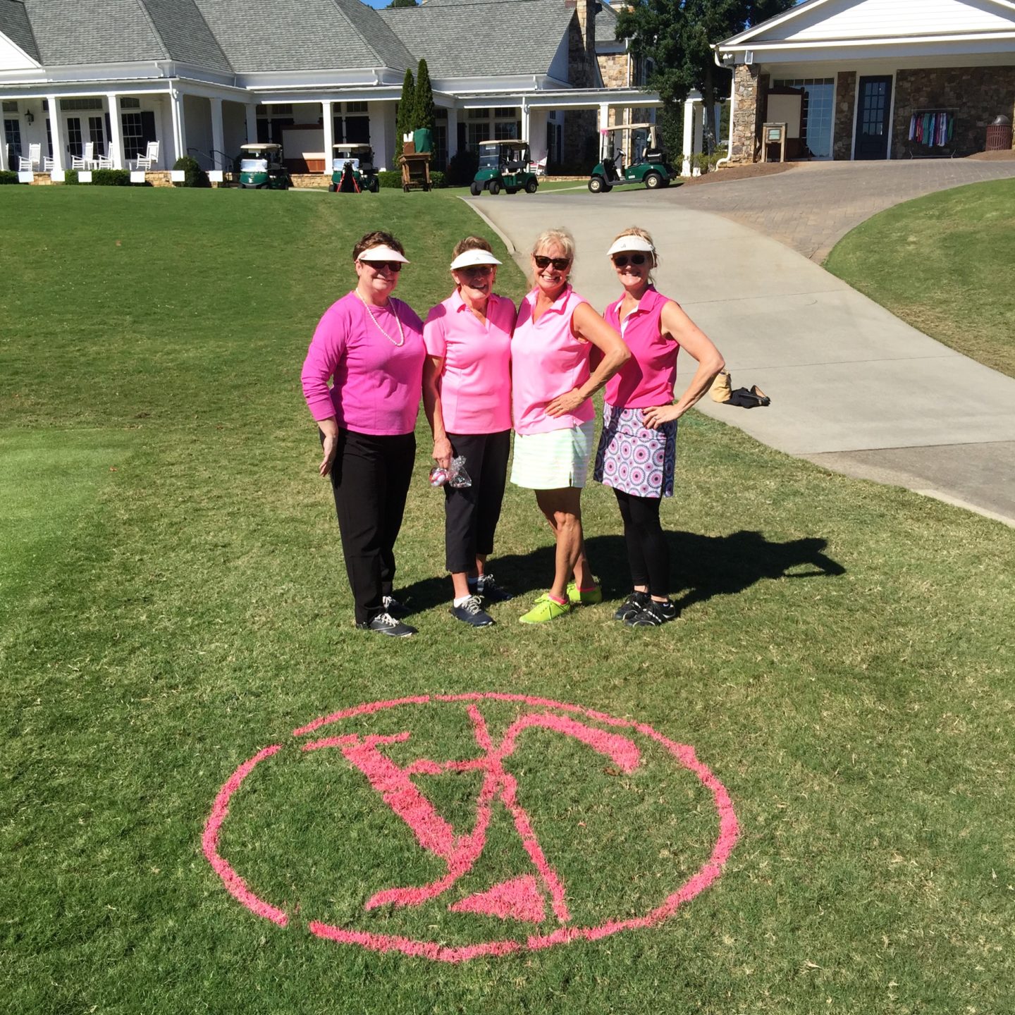Golfing on Pink Ribbon Day at the club