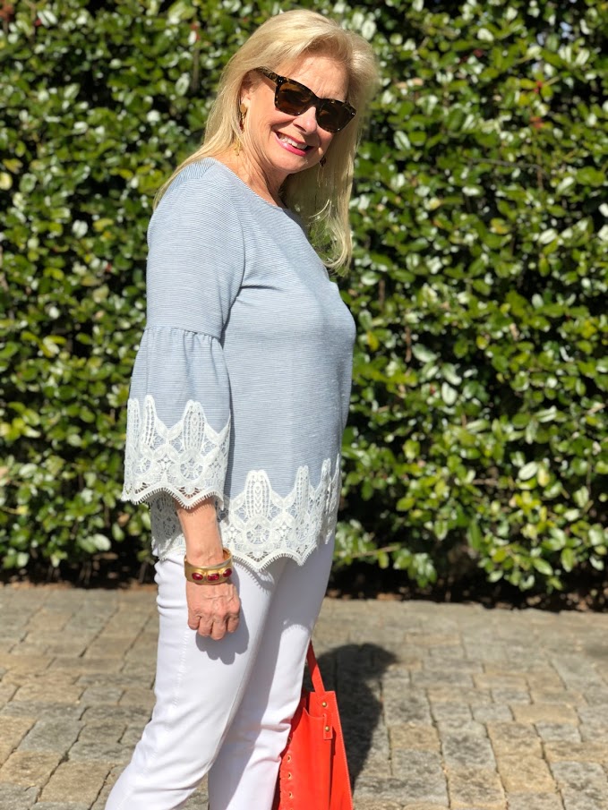 Spring Stripes and Blogging over 50ish - Hello I'm 50ish