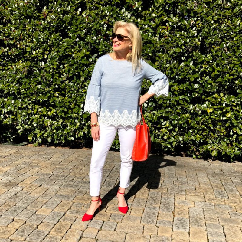Spring Stripes and Blogging over 50ish