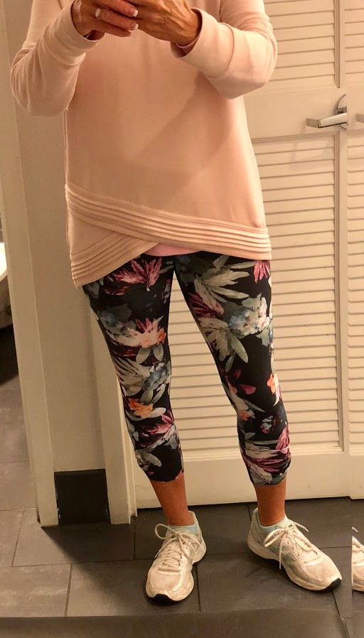 Robin is wearing Athleta and Champion leggings