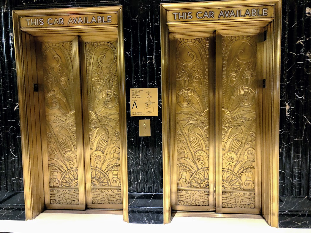 Art Deco Elevator Doors -JW Marriott Essex House