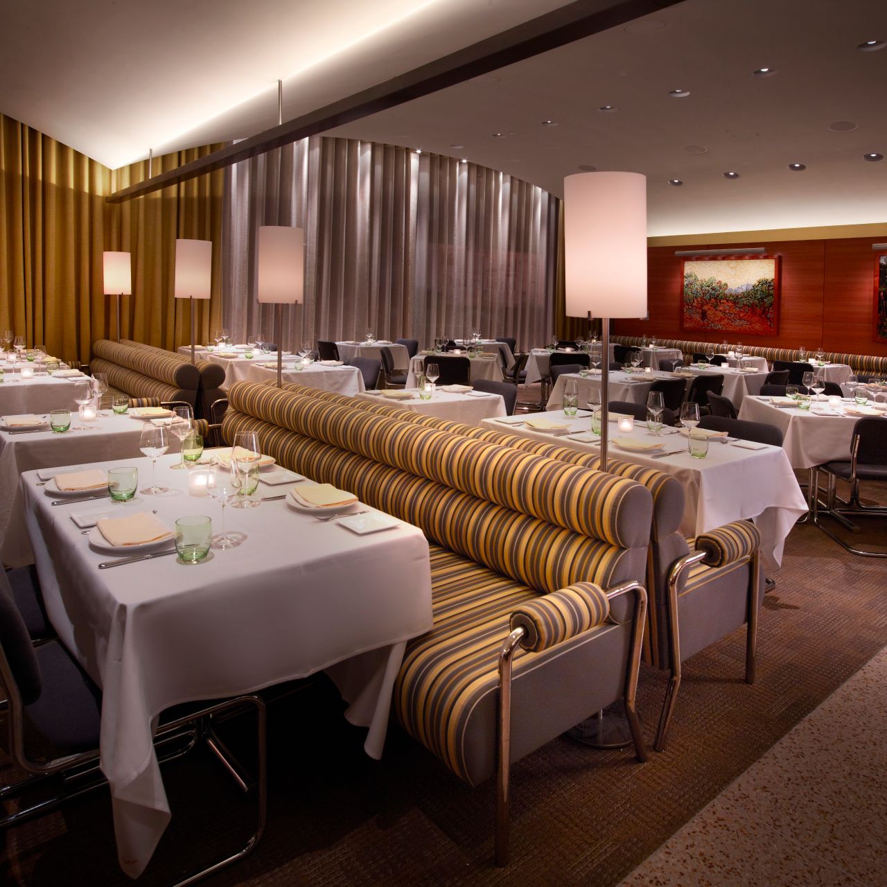 Boulud Sud Mid- Century Modern interior