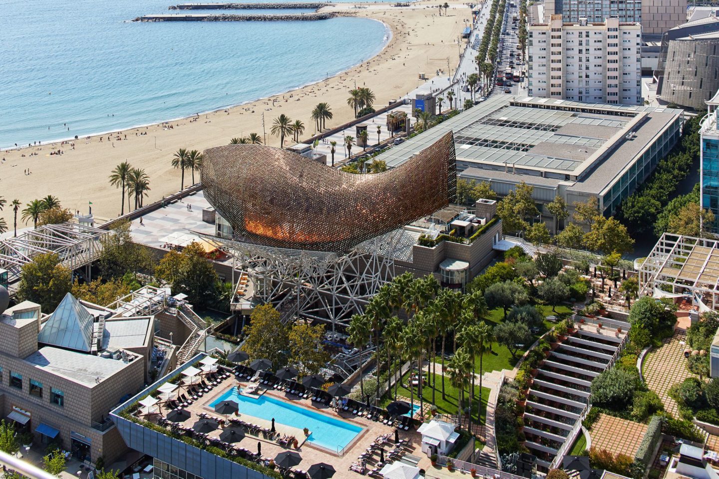 Hotel Arts Barcelona from above