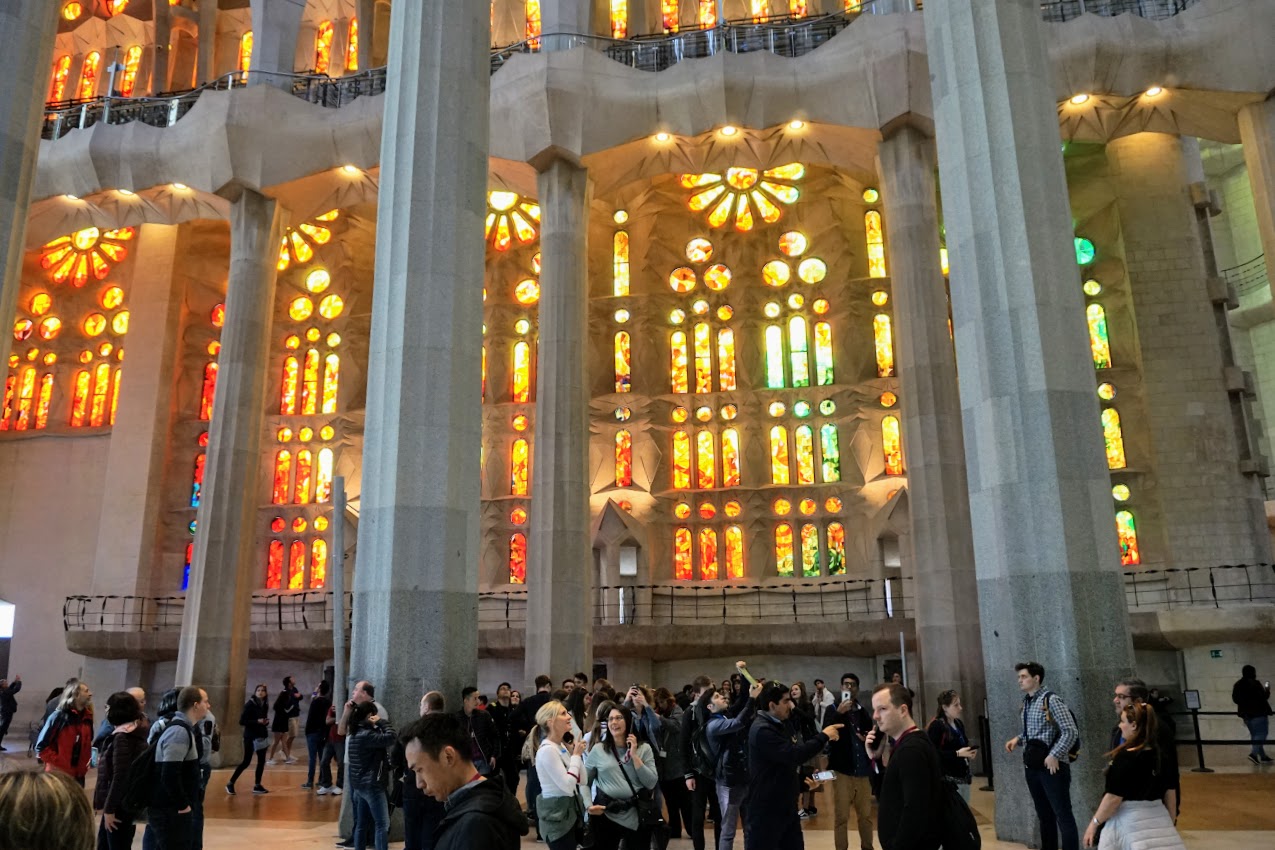 La Sagrada Familia stained glass windows