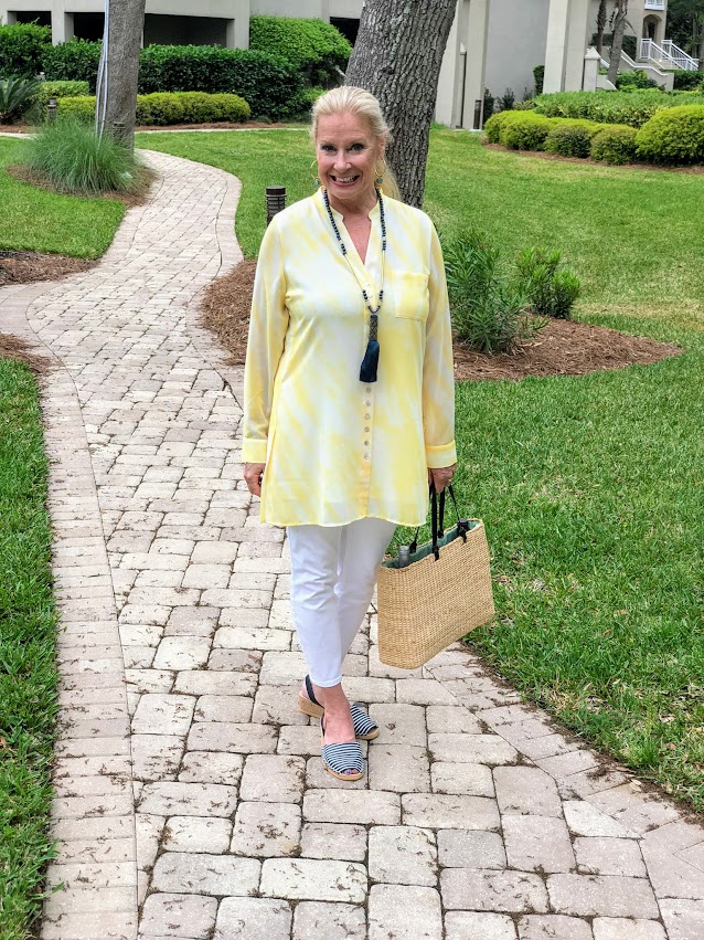Soft Surroundings yellow tunic