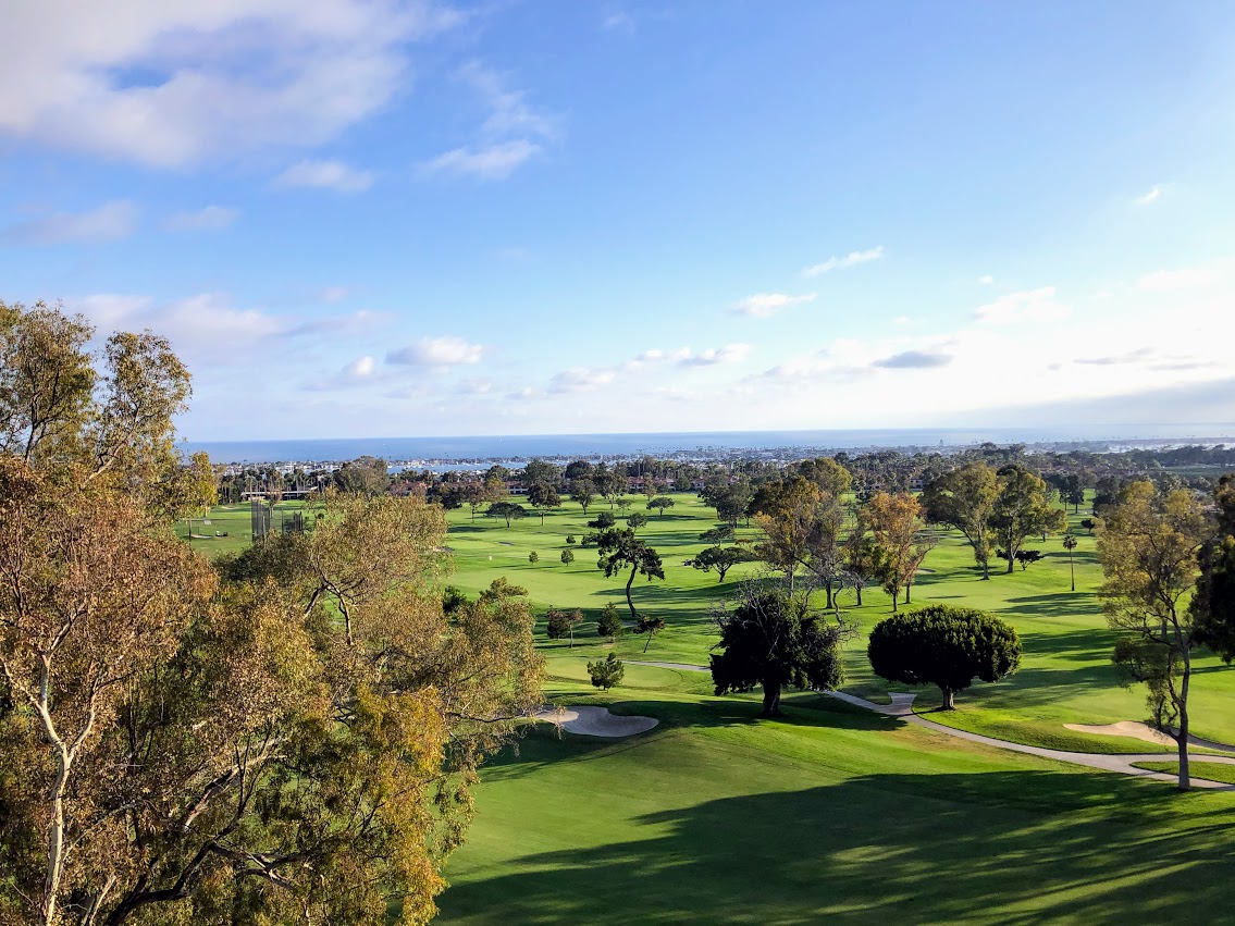 The view of the Newport Beach Country Club from our room at the Newport Beach Marriott Hotel & Spa