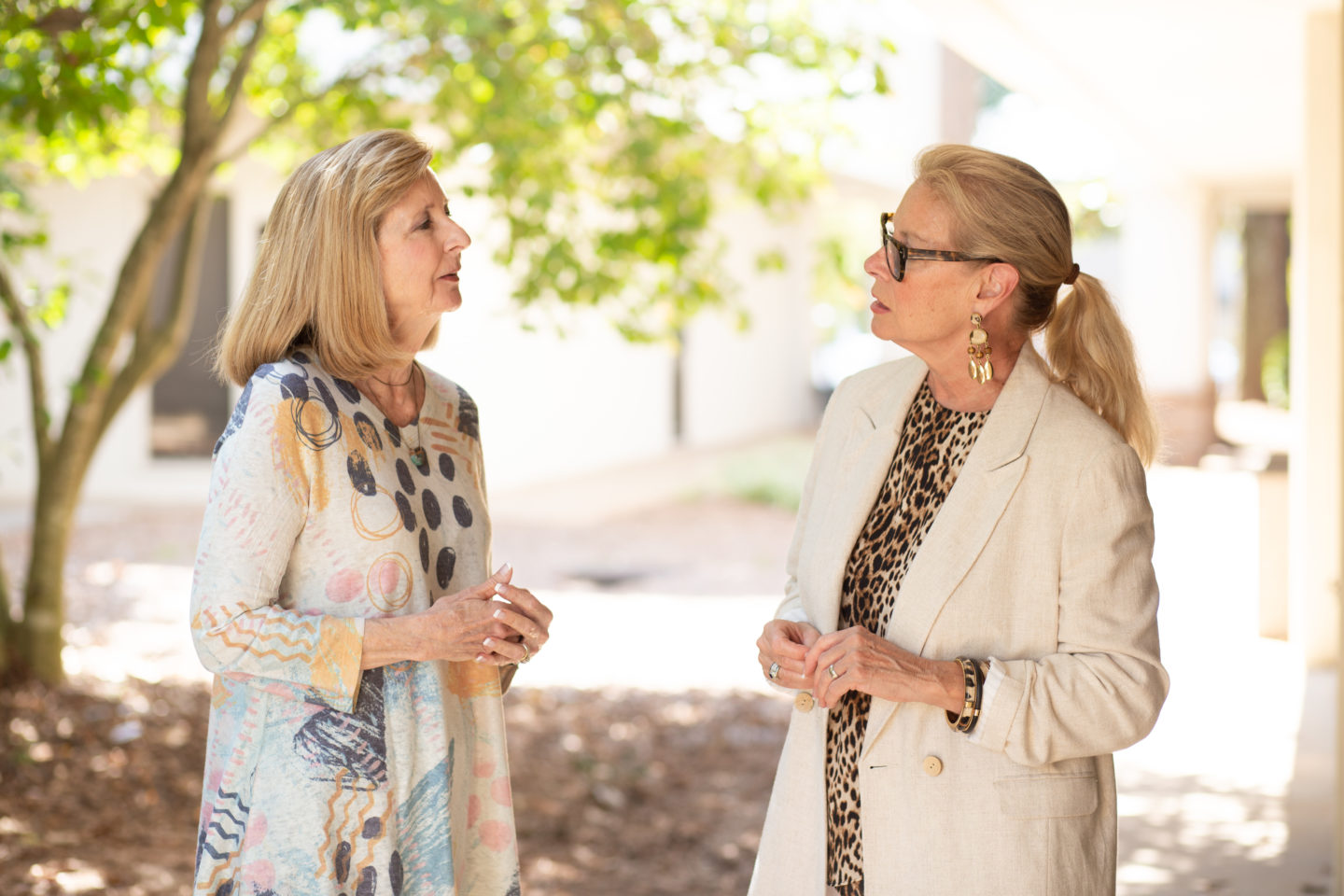 Robin LaMonte talking to Robin Chisholm- Seymour about Cochlear implants