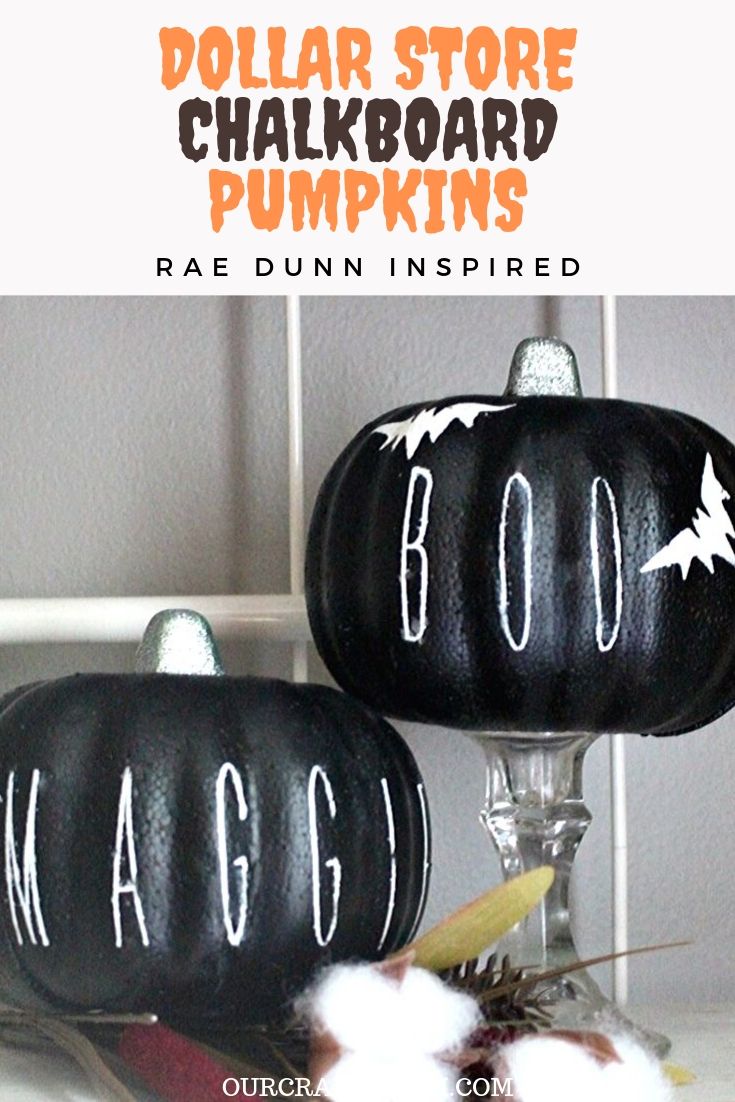 Dollar Store Chalkboard Pumpkins
