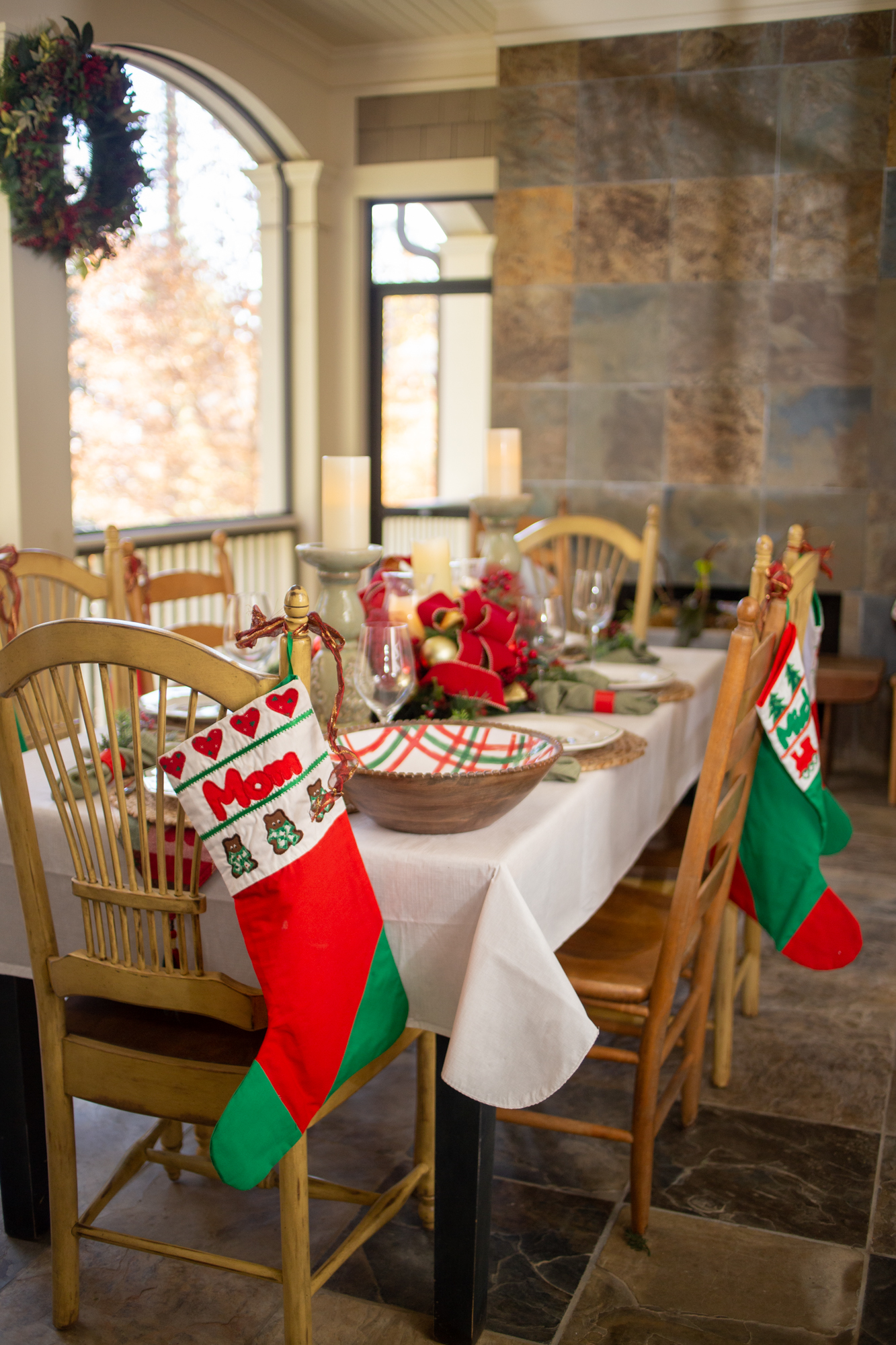 Robin made the Christmas stockings for her family