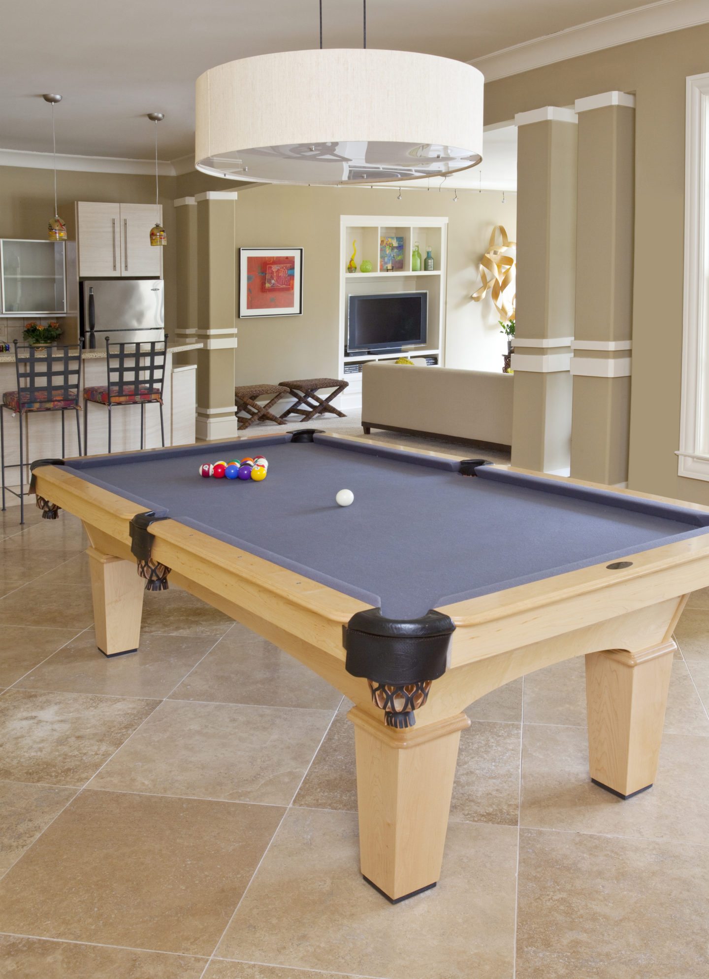 Host a Super Bowl Party in your Basement and play pool while watching the game
