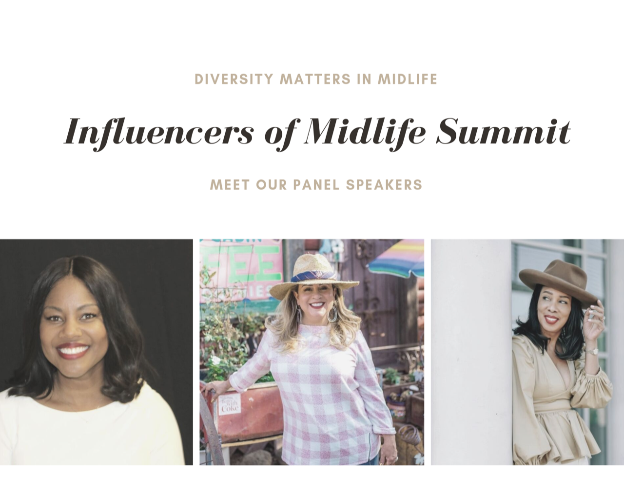 Diversity Matters speakers for the Influencers of Midlife Summit