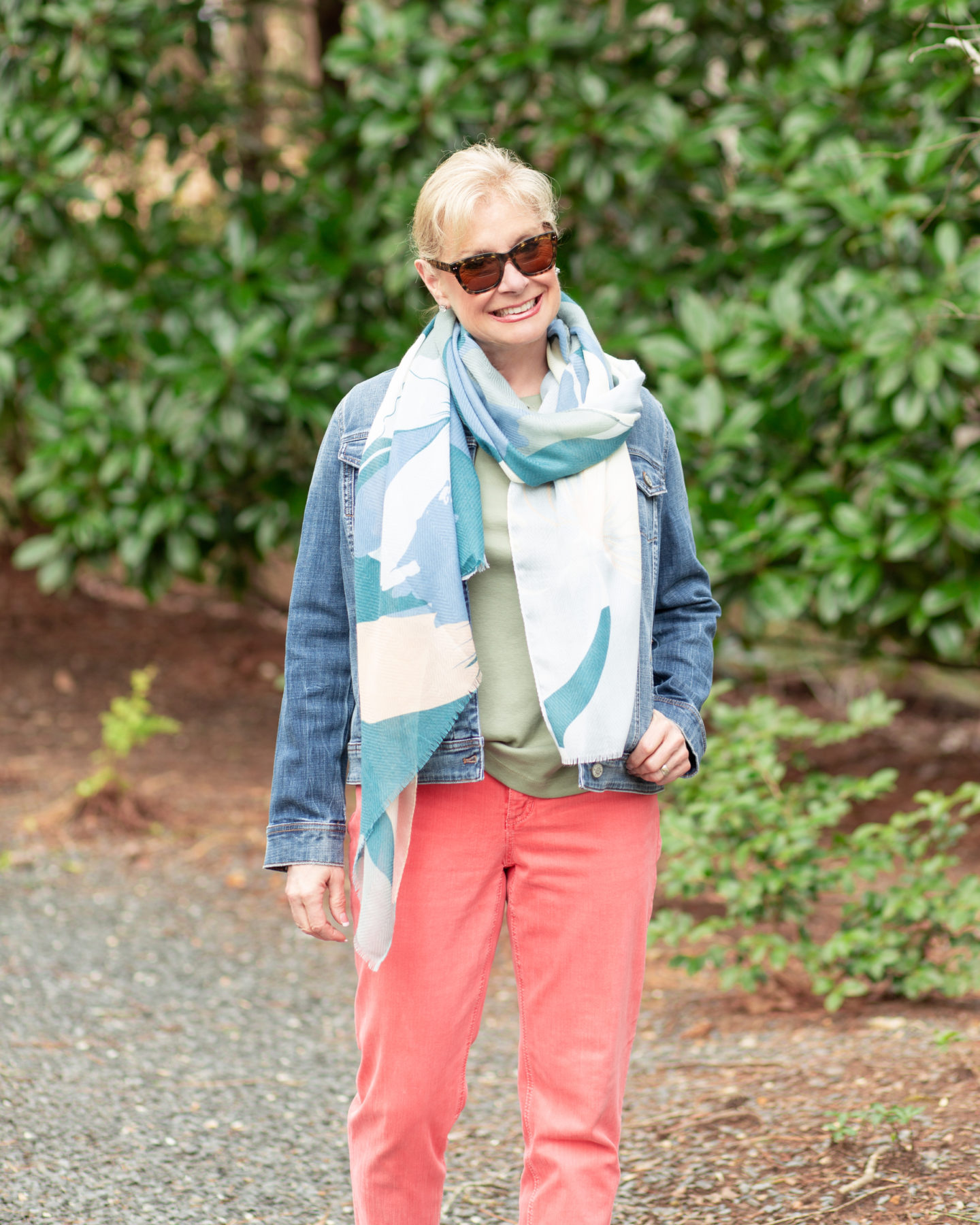 How to wear colored denim over 50