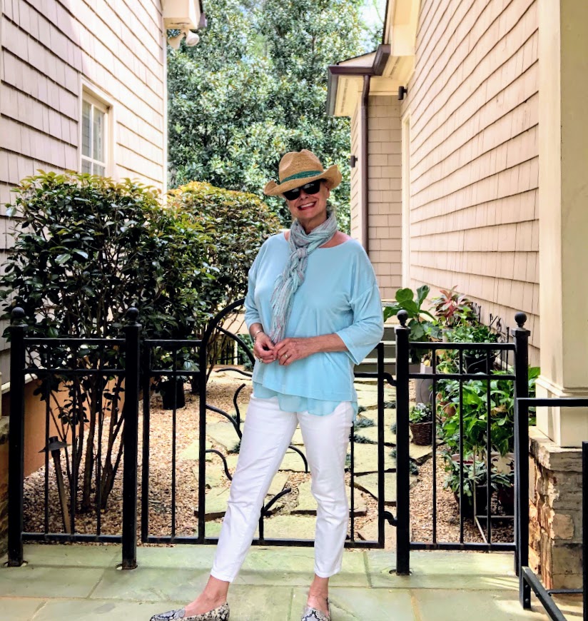 Robin is dressing up to shop during the pandemic.