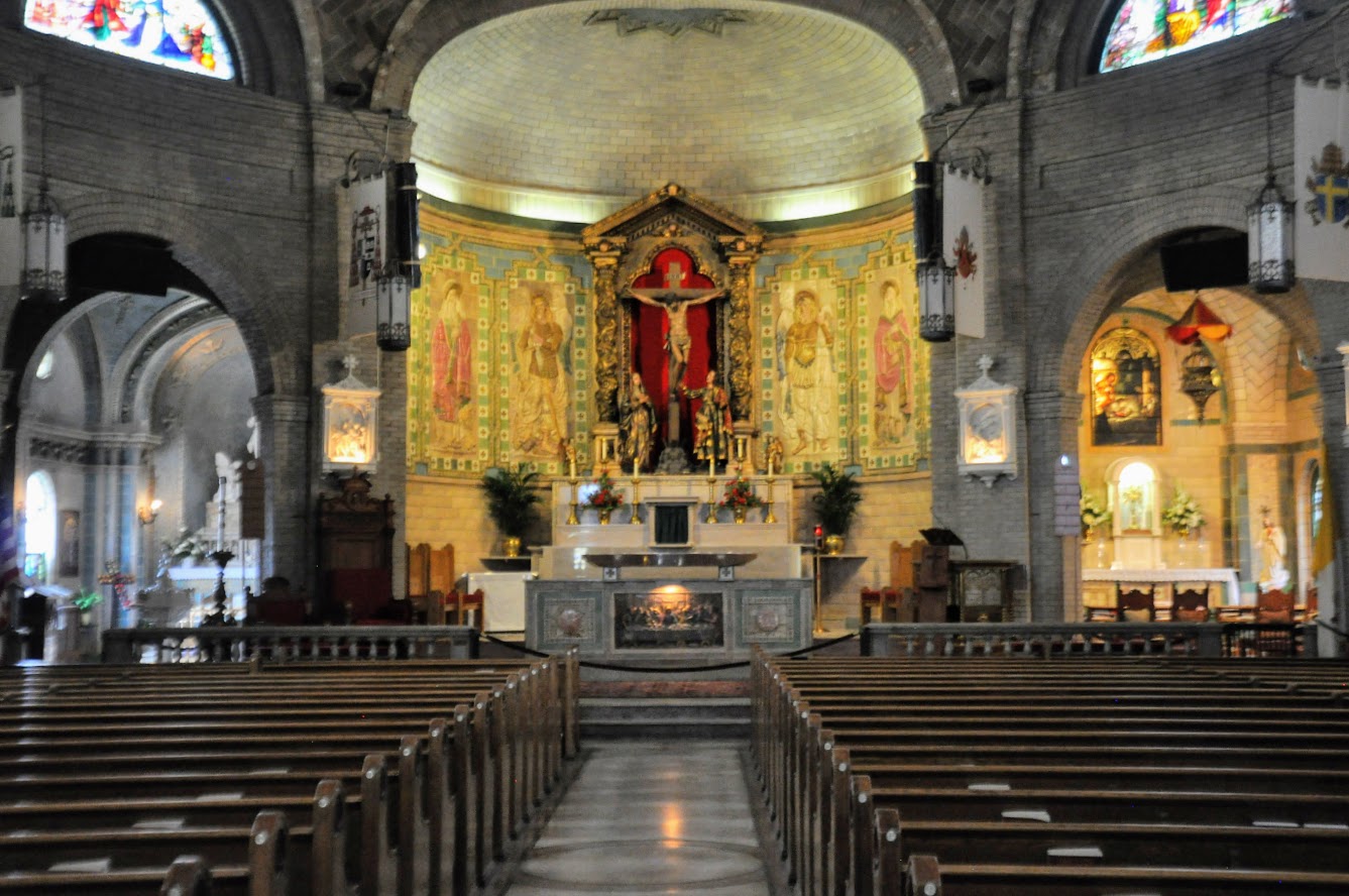 The Crucifixion tableaux is a rare and fine example of Spanish wood carving of the middle seventeenth century, and represents Mary, the Mother Jesus, and St. John, at the Crucifixion. 