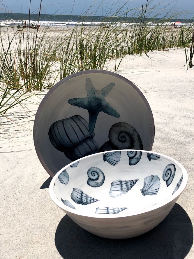 Shell Salad Bowl Set from Mud Pie