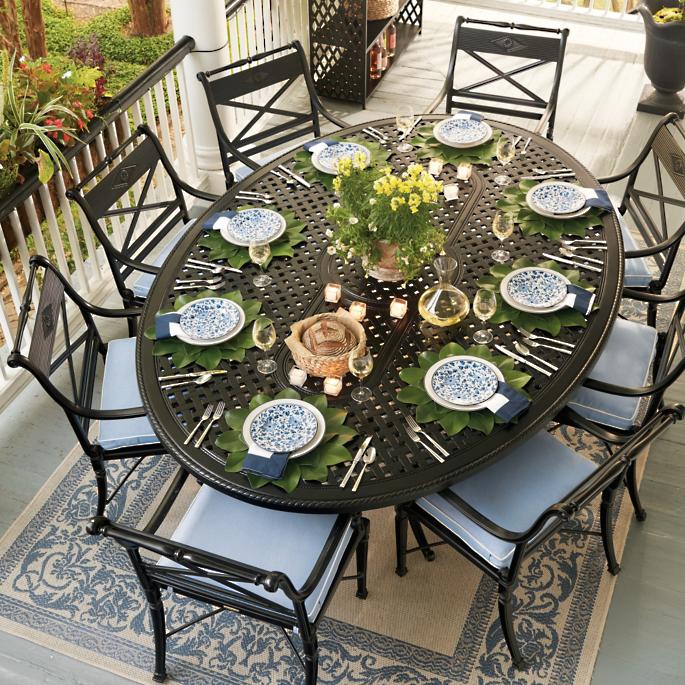9 piece Oval Dining set from Frontgate