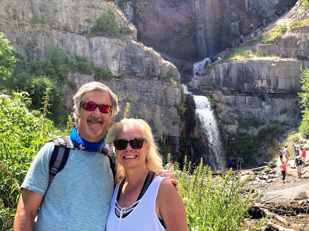 We hiked down to Stewart Falls and happened to watch a man propel down the falls.