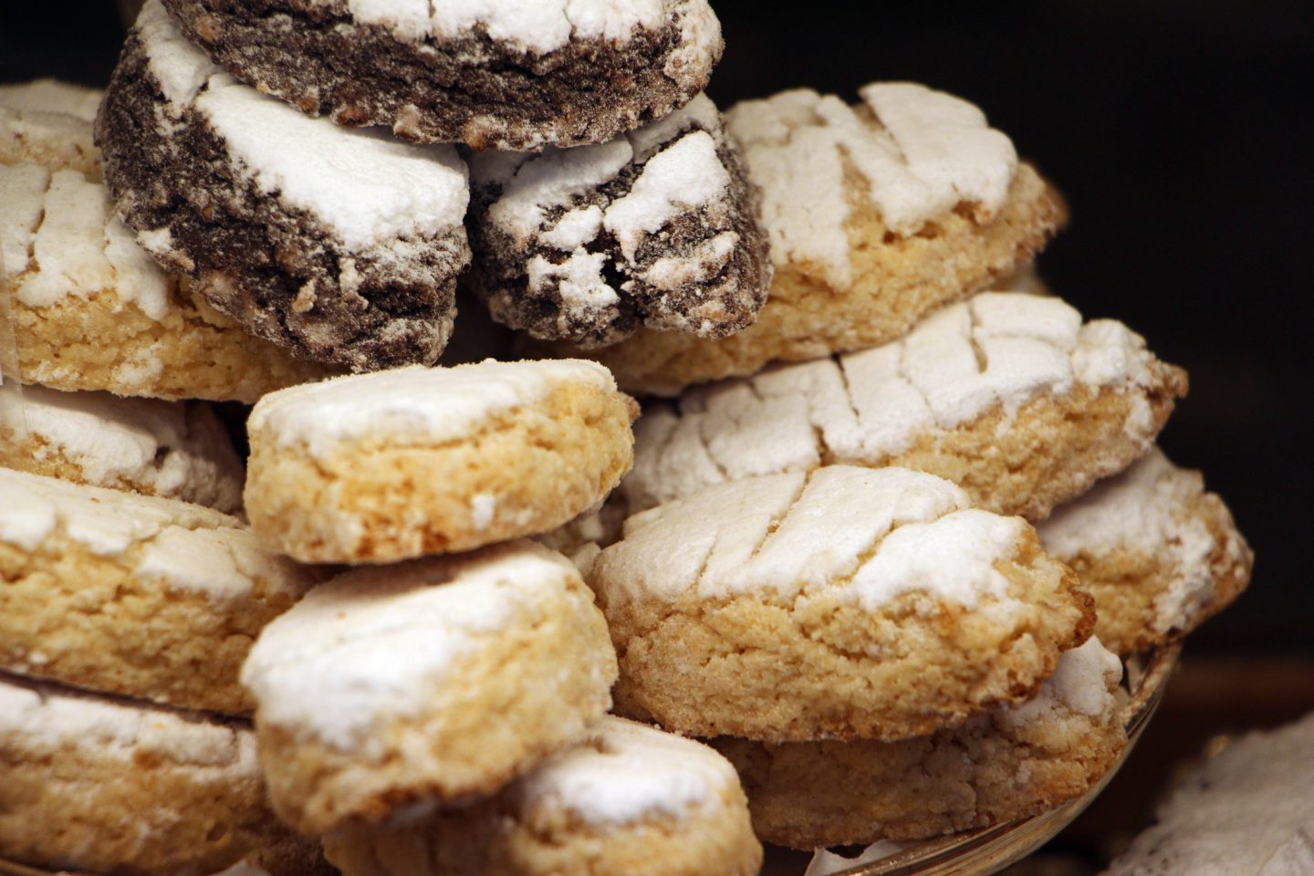 Ricciarelli of siena. Italian almond cookie