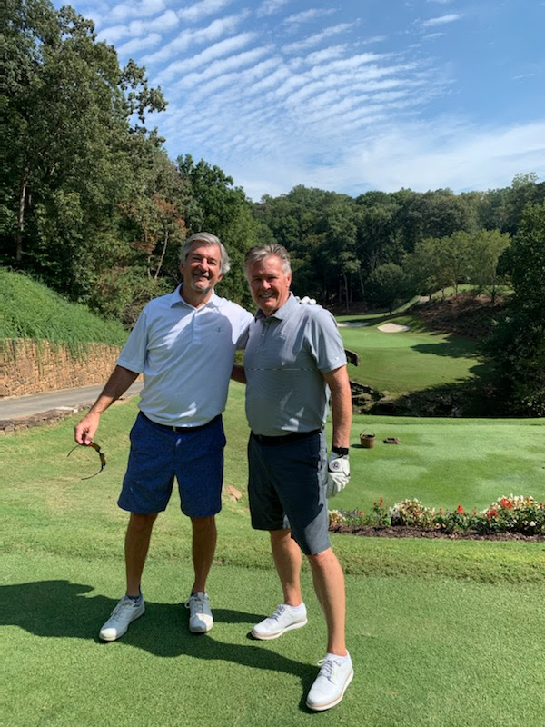 My husband and Marc on the 13th hole at the Atlanta Country Club.