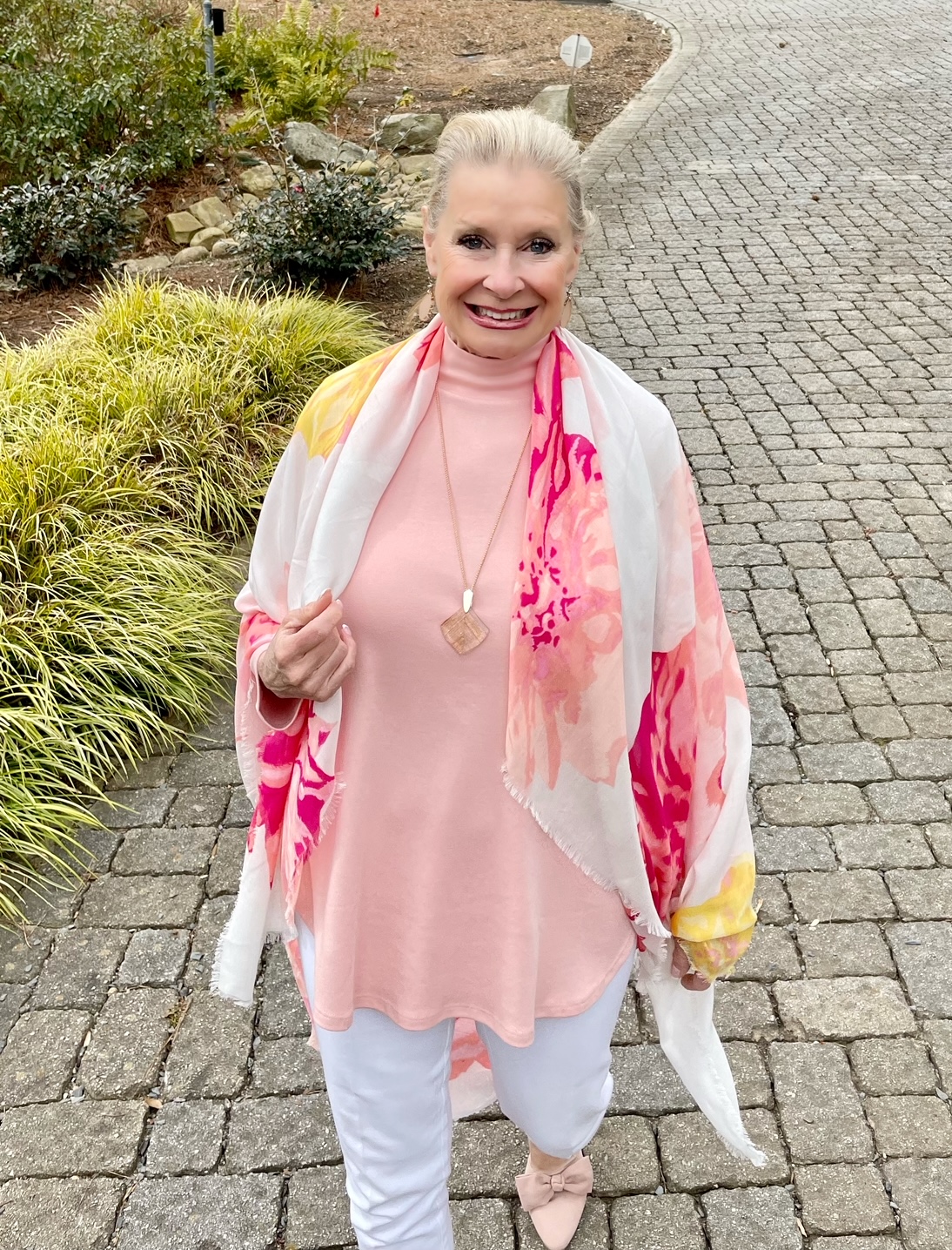 Oversized scarves make an excellent wrap for the spring and summer