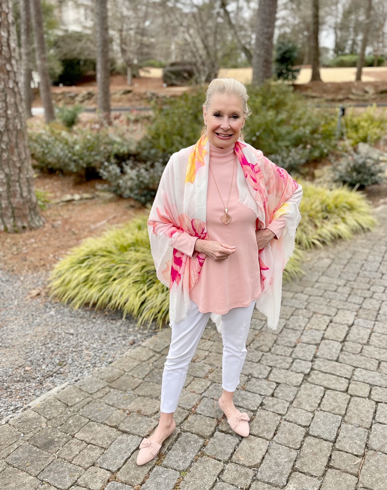 Oversized scarves make an excellent wrap for the spring and summer