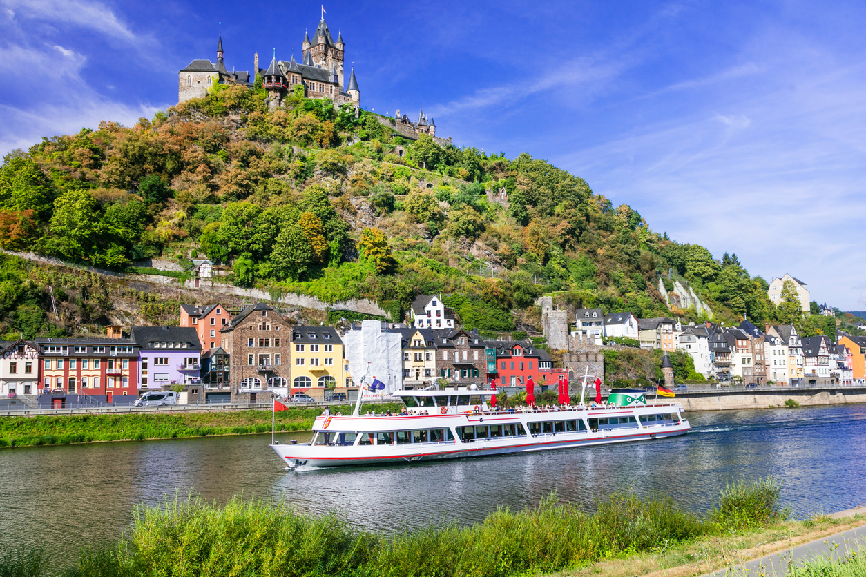 Beautiful medieval Cochem town over Rhein,Germany.