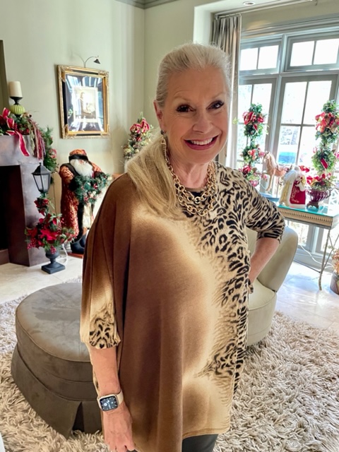 How to Wear Faux leather Pants with a Tunic Sweater