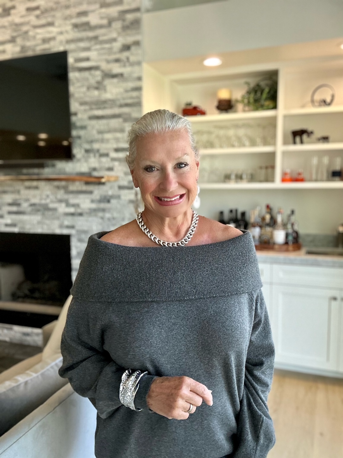 Bare Shoulder Sweater for Fall