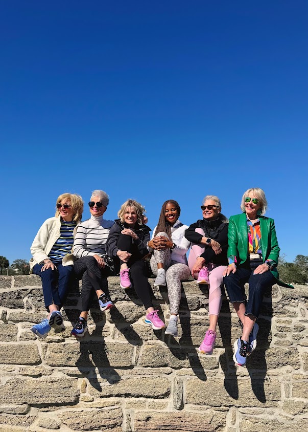 Sitting on wall at the Castillo de San Marcos National Monument