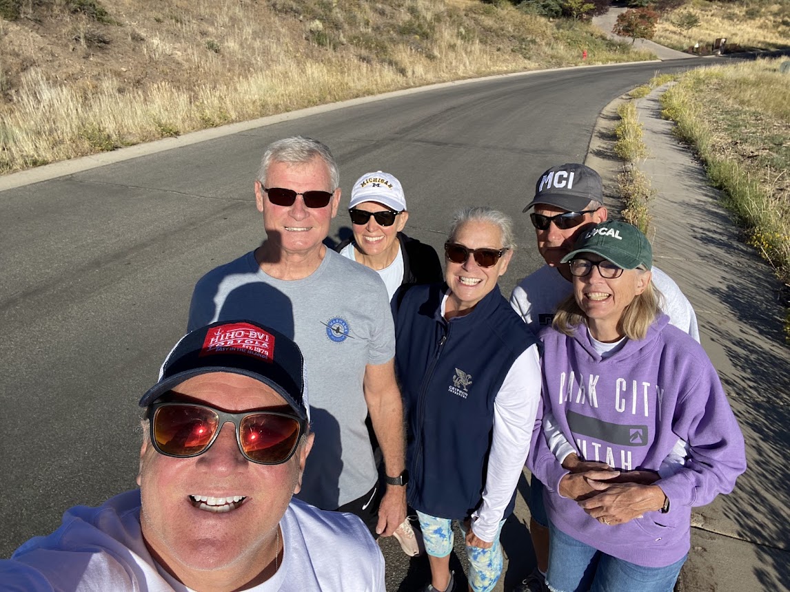 Walking with my brothers and their wives in Park City.